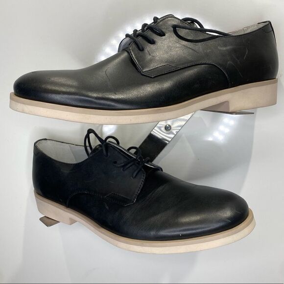 Calvin Klein Faustino Mens Black Leather 11,5 - Picture 1 of 5